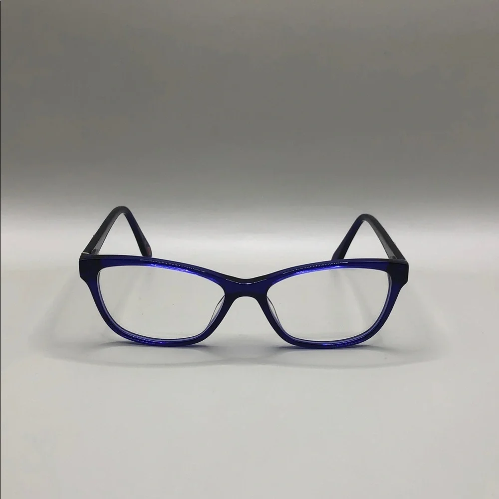 Lulu Guinness L886 Glasses FRAMES Indigo Blue w Crystals 52-15-135 Cat Eye